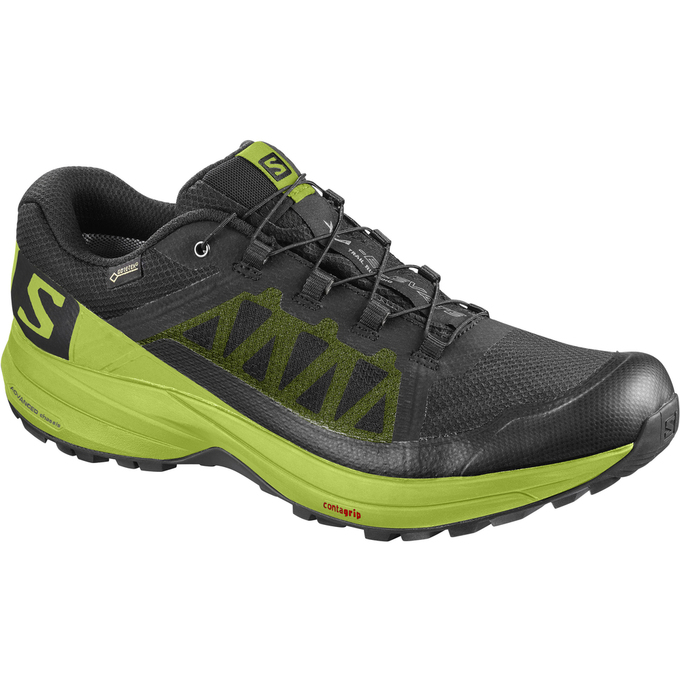 SALOMON XA ELEVATE GTX® Philippines - Men's Trail Running Shoes - Black/Dark Green | 065831-PAZ